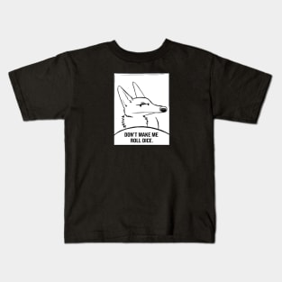 Don't Make Me Roll Dice Comic Panel Kids T-Shirt